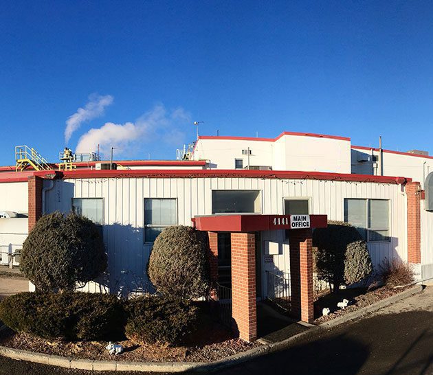 front of the Canada Packers Lethbridge plant
