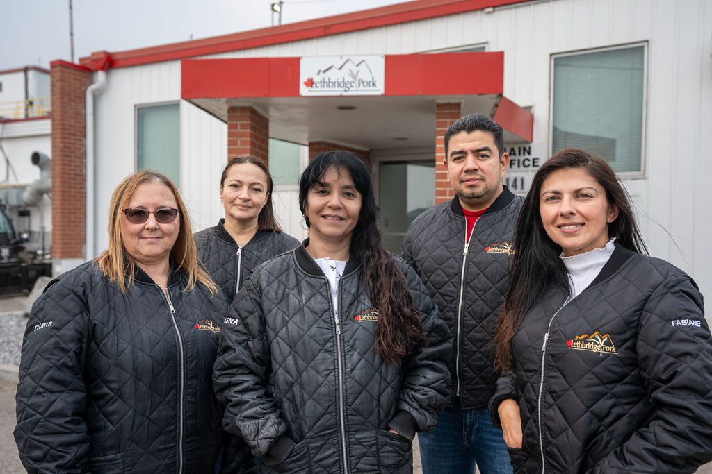 Canada Packers' workers at the Alberta Lethbridge plant.